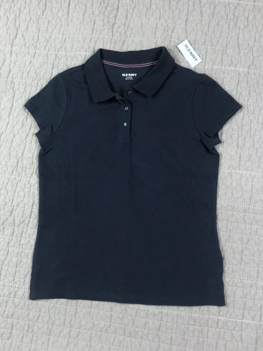 4/$15 Old Navy Polo Shirt Girl XL 14-16 Navy Blue NWT School Uniform Preppy